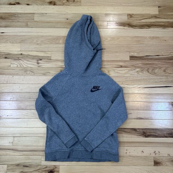 Y2K Red Tag Nike Scuba/Ninja Hoodie Size Small Grey with Black Nike logo - Picture 1 of 4